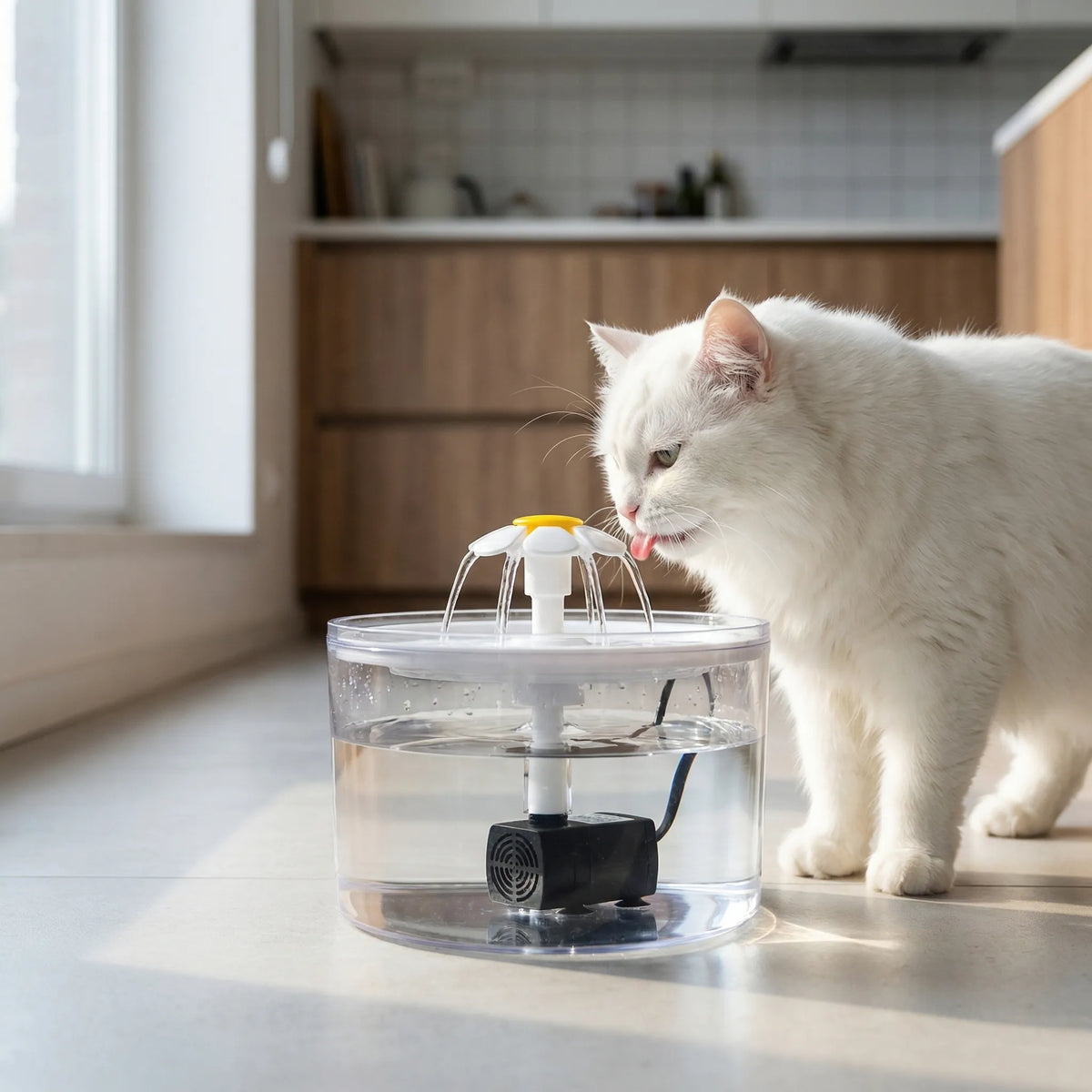 Cat water fountain with filter and USB pump for drinking water