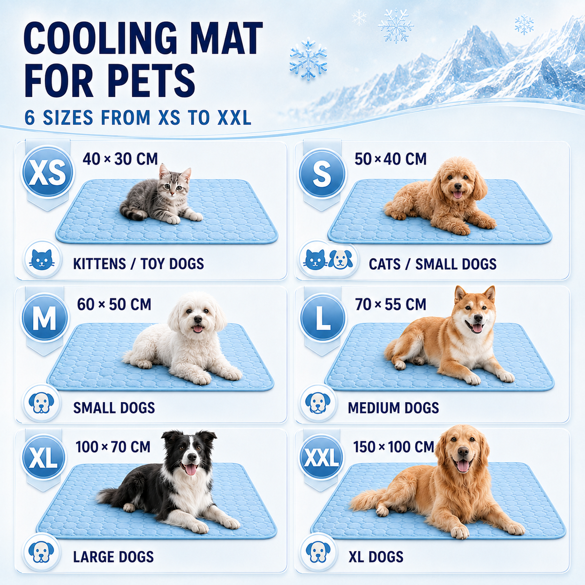Thrives Outdoor | Frostbed Washable Pet Cooling Mat
