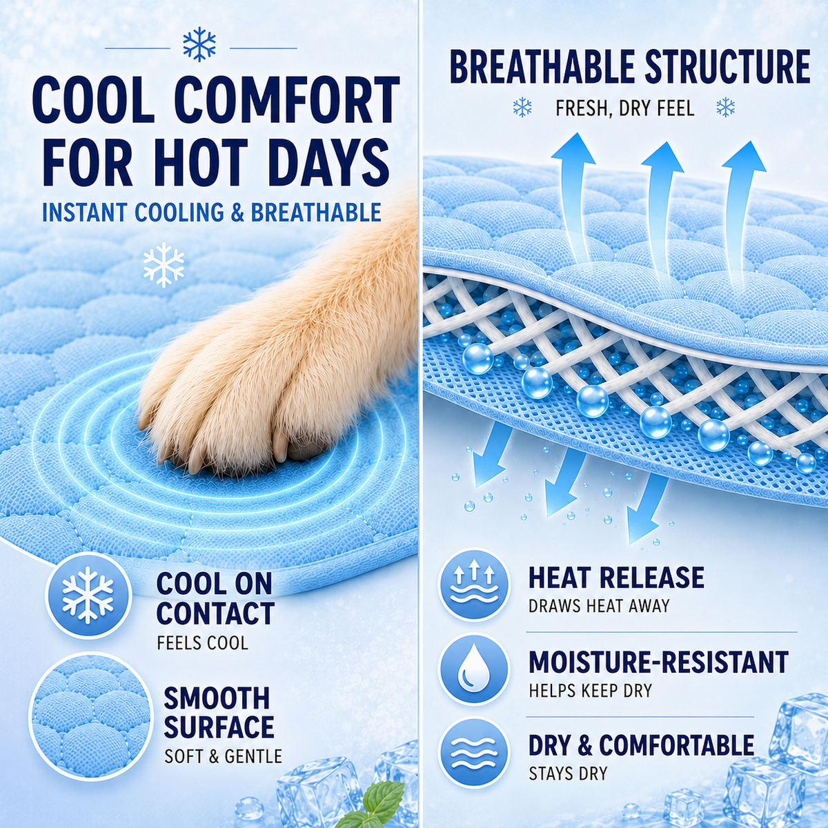 Thrives Outdoor | Frostbed Washable Pet Cooling Mat