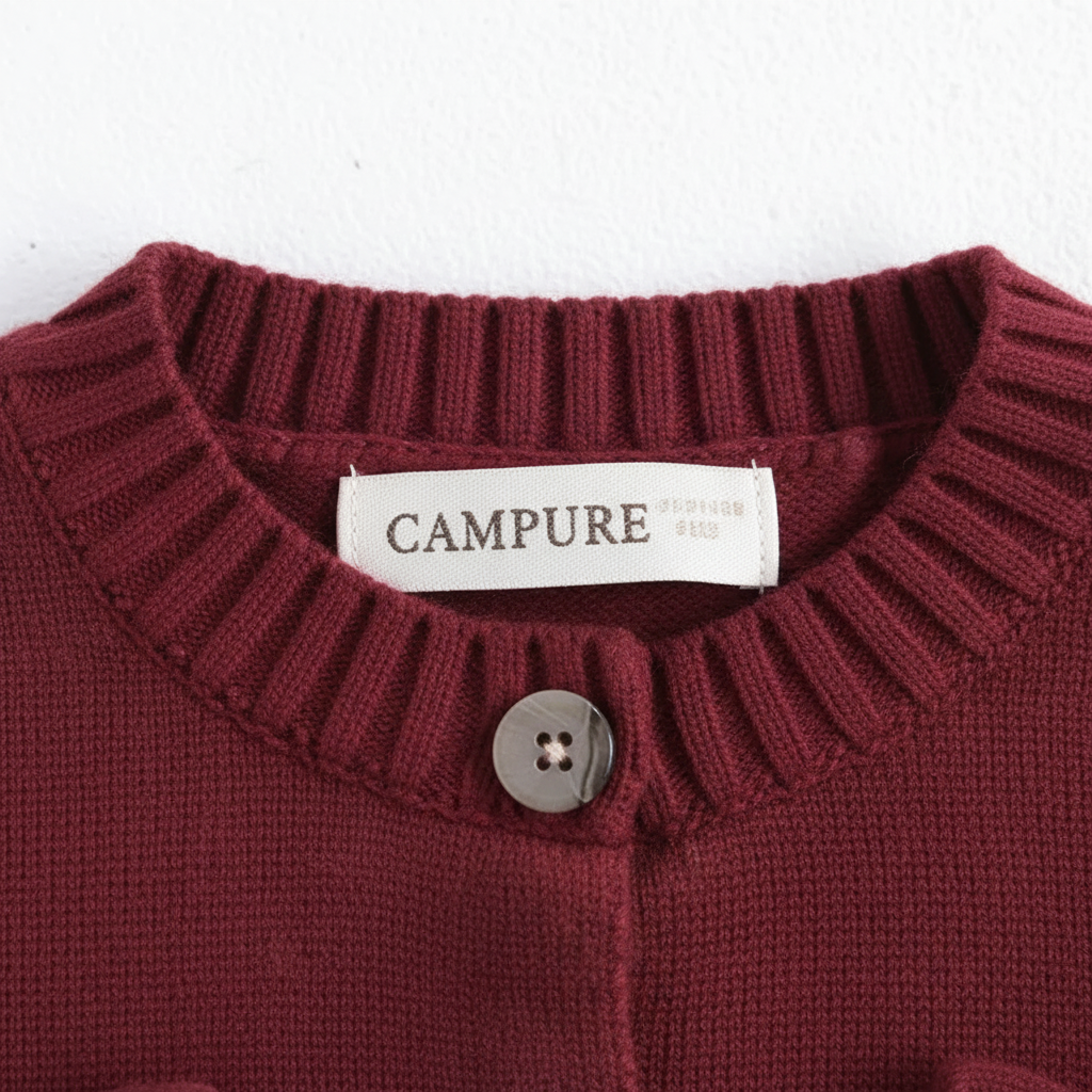 Girls knit cardigan with playful bows and ribbed details