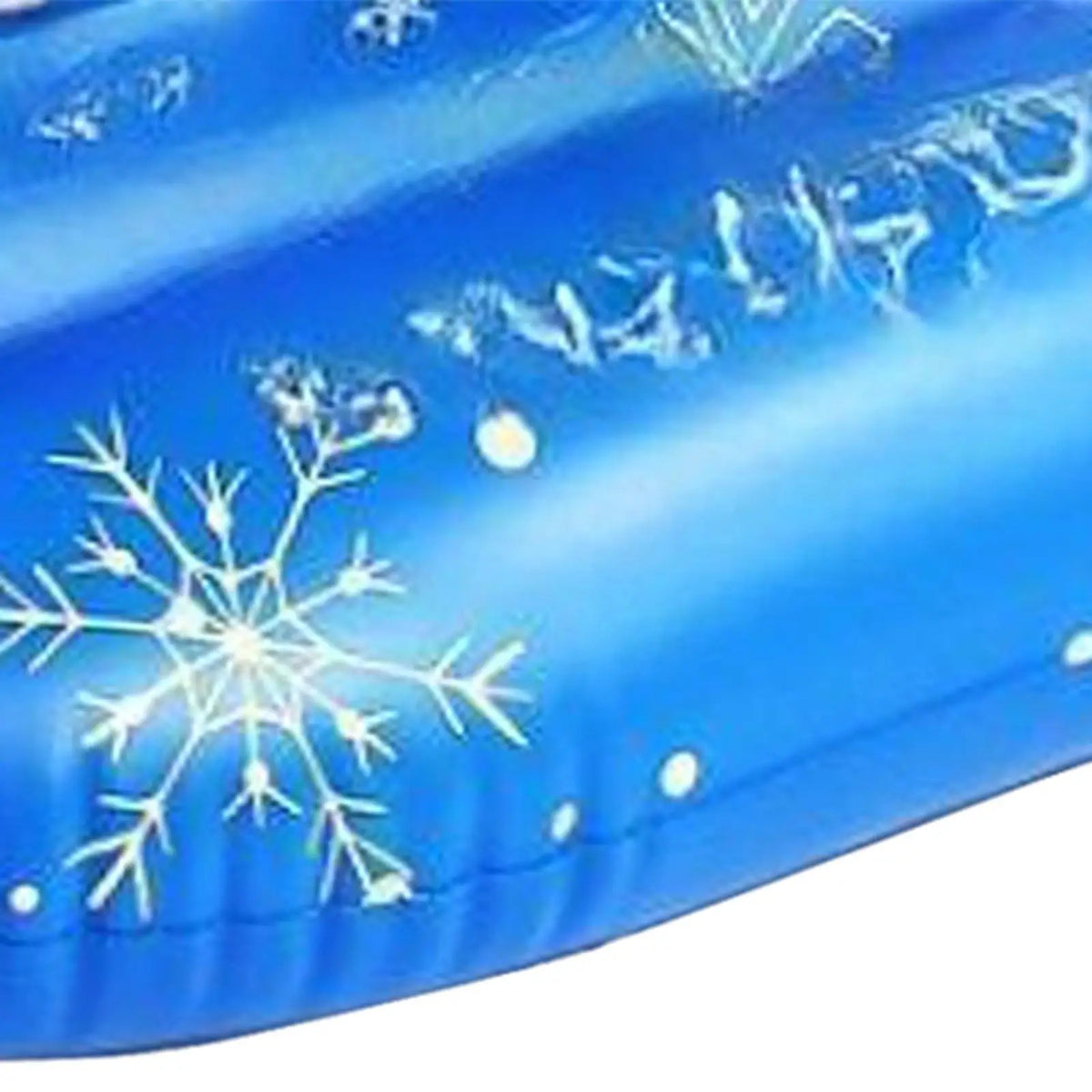 Inflatable snow tube with cushioned seating and compact portable design