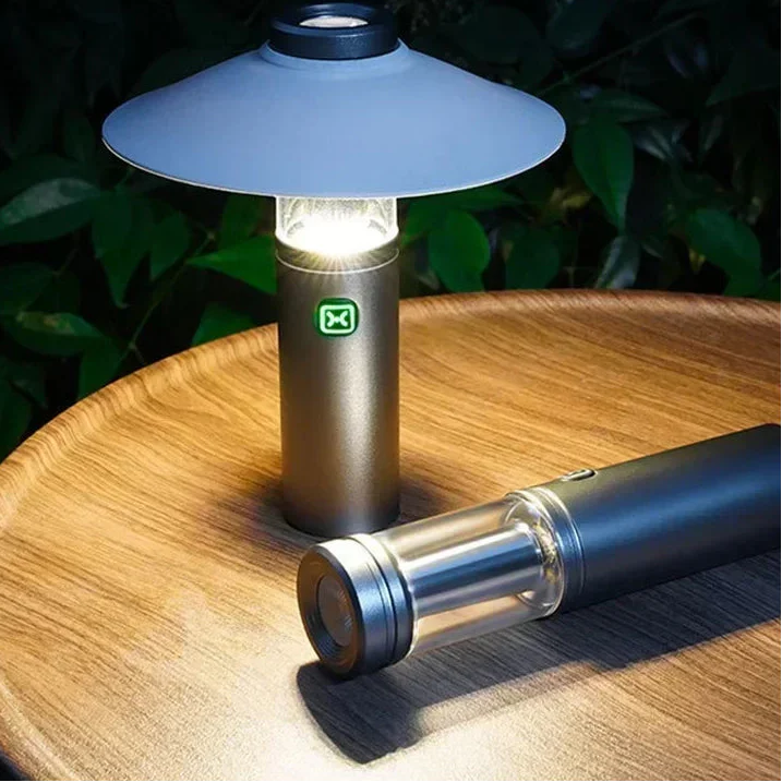 Rechargeable LED camping lantern with waterproof design and hanging loop