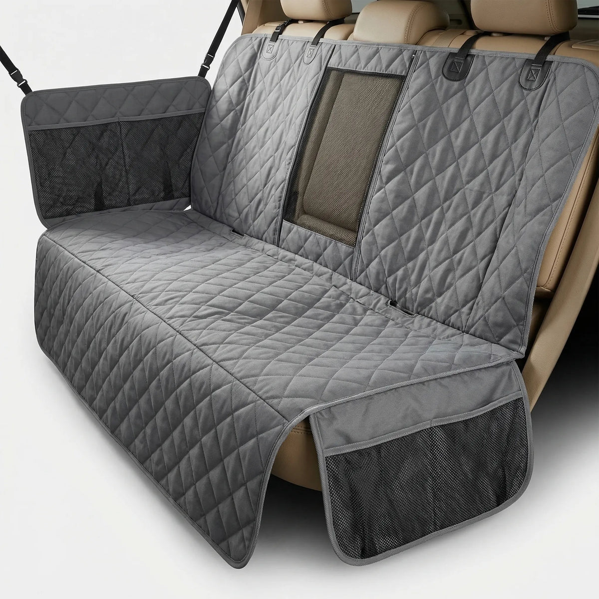 Dog car seat cover waterproof hammock style non-slip underside