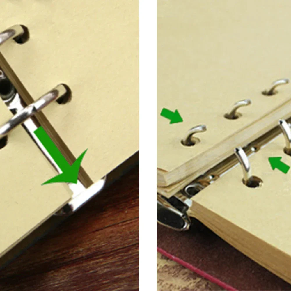 Retro travel journal with replaceable refill pages and secure closure