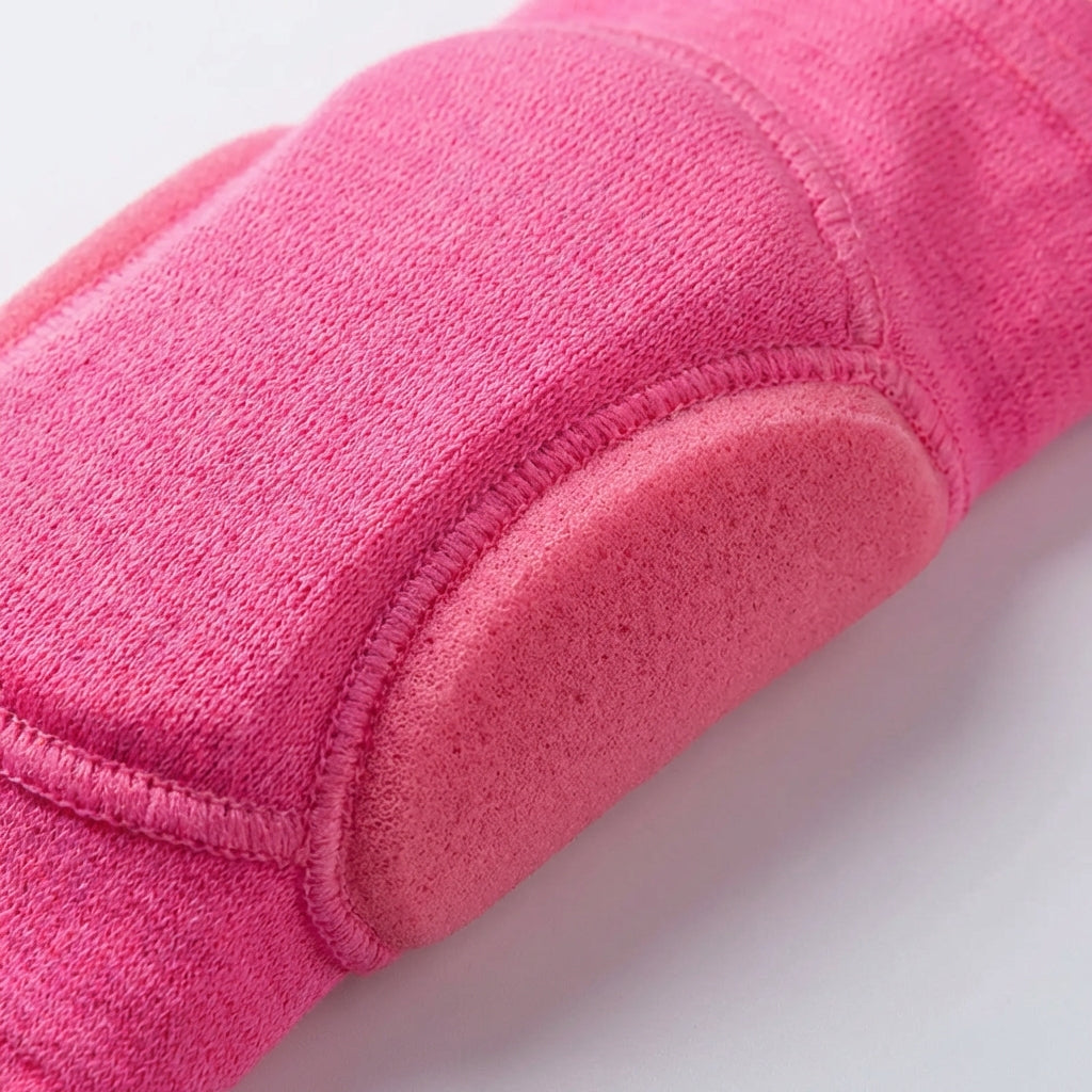 Compression knee sleeves with padding for sports and workouts