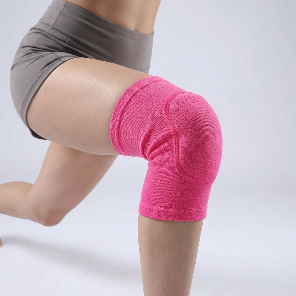 Compression knee sleeves with padding for sports and workouts