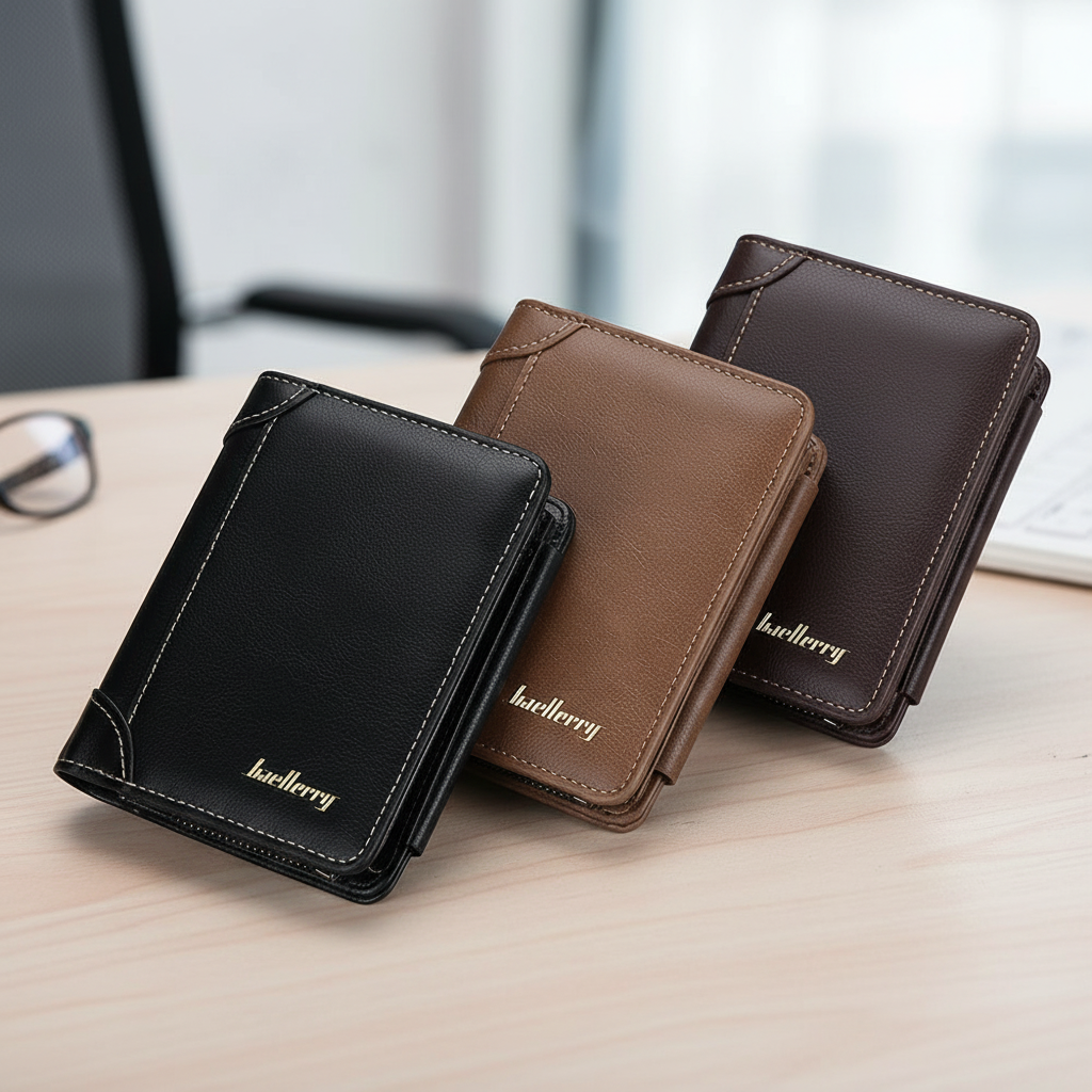 Compact RFID blocking wallet with front pocket design and zip coin compartment