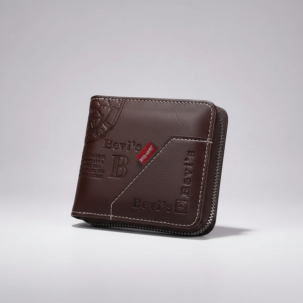 Compact zip around wallet with card slots and coin compartment