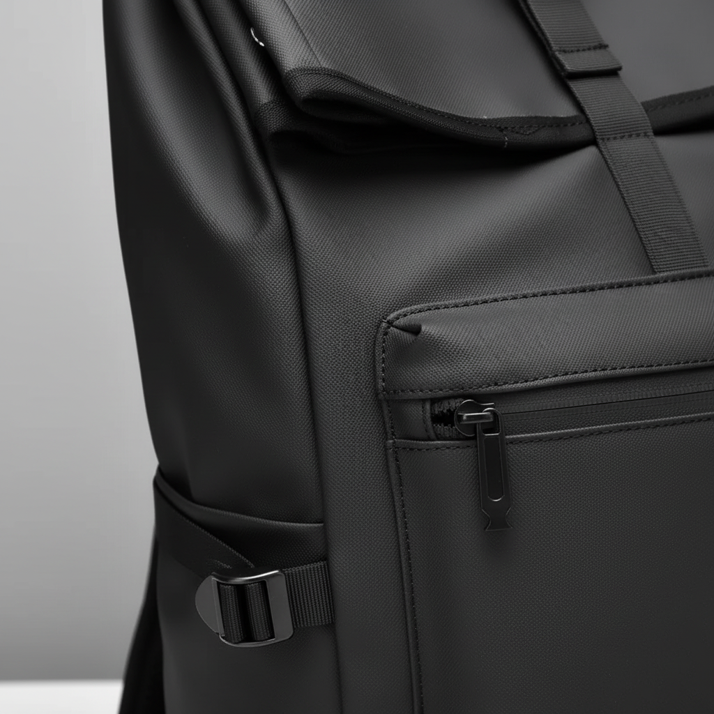 Large capacity commuter backpack with multiple compartments and adjustable padded straps