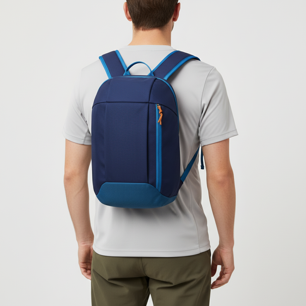 Lightweight day backpack with Oxford fabric and slim ergonomic design