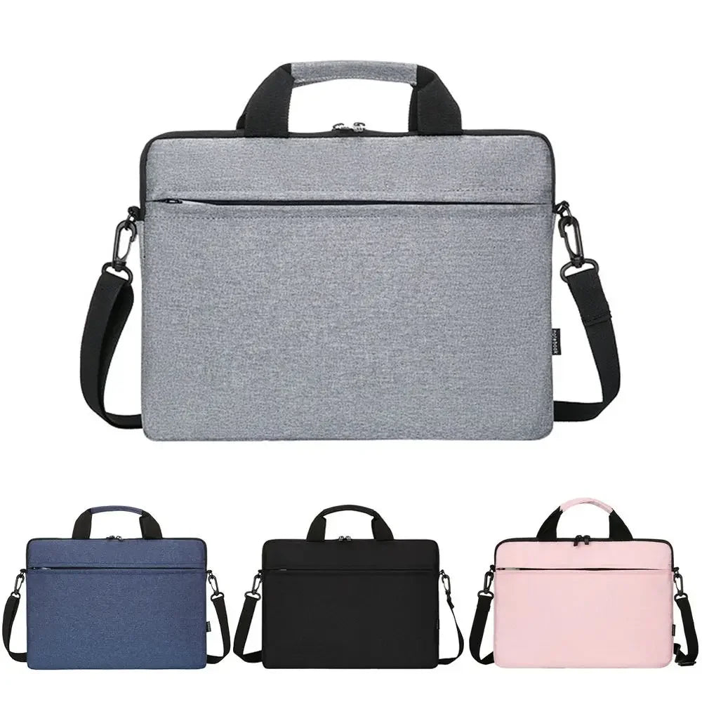 Lightweight padded laptop sleeve with carry handle and shoulder strap