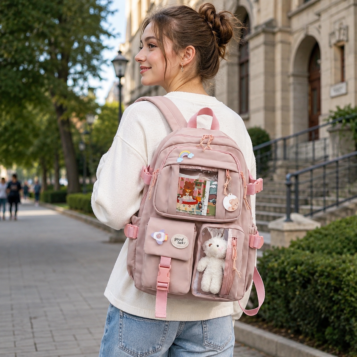 Thrives Outdoor | Lilacory Preppy-Style Student Backpack