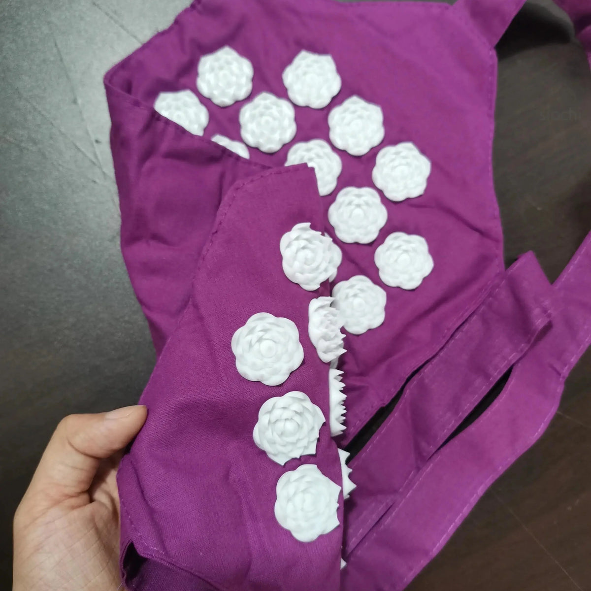Lotus acupressure waist belt with massage nodes for lower back pain relief
