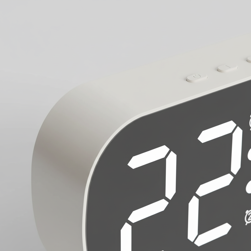 Modern LED digital alarm clock with dual alarm and temperature display