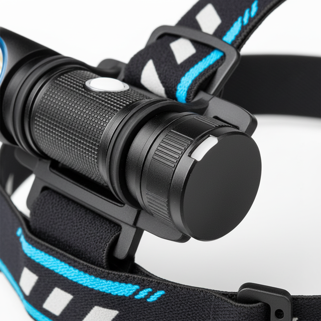 Rechargeable LED headlamp with magnetic mount and adjustable strap