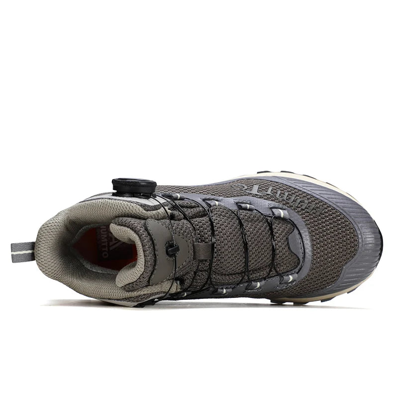 Kids mid-ankle hiking boots non-slip rubber sole ankle support