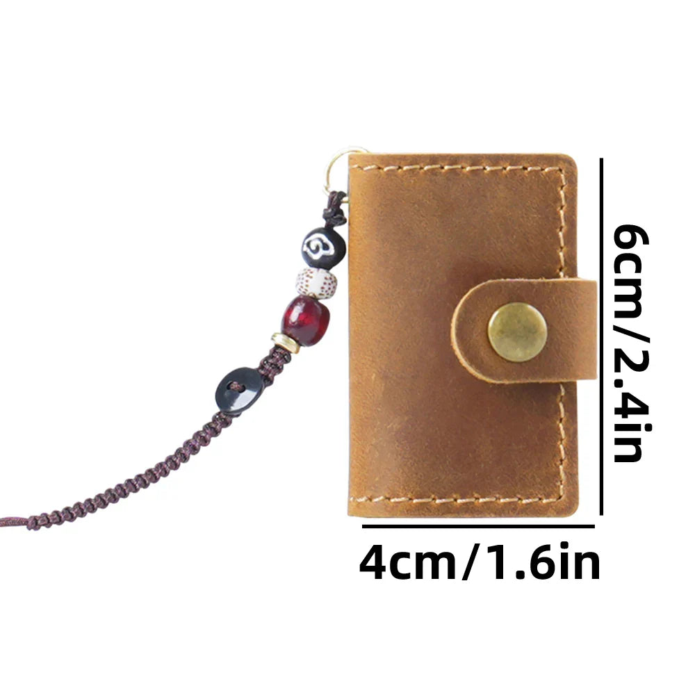 Mini pocket notebook with vintage retro finish and snap closure