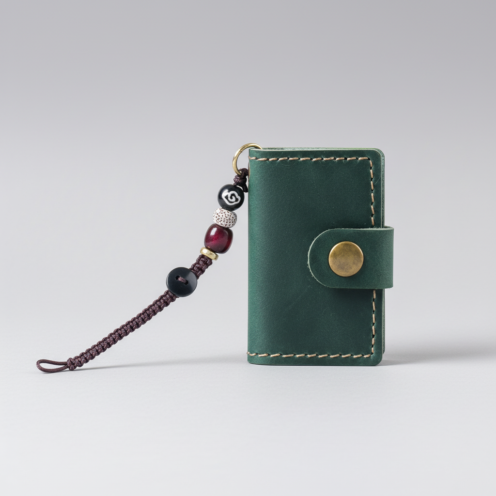 Mini pocket notebook with vintage retro finish and snap closure