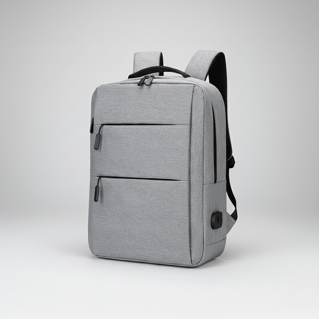 Multi-compartment laptop backpack with padded protection and USB charging port