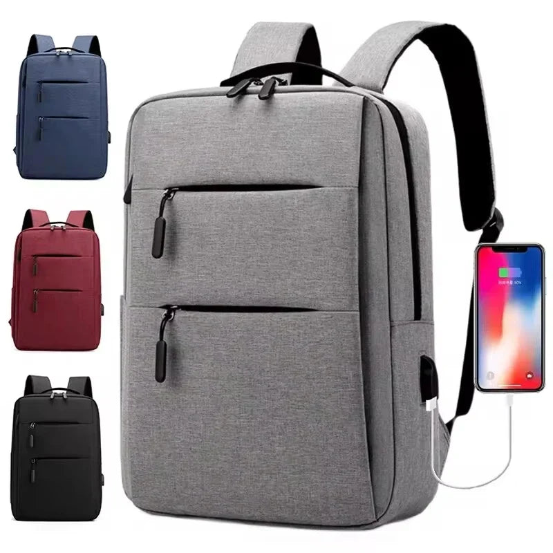 Multi-compartment laptop backpack with padded protection and USB charging port