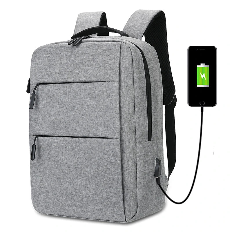 Multi-compartment laptop backpack with padded protection and USB charging port