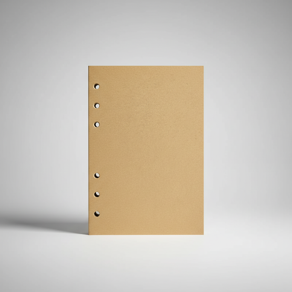 Compact refillable travel journal with vintage embossed compass design