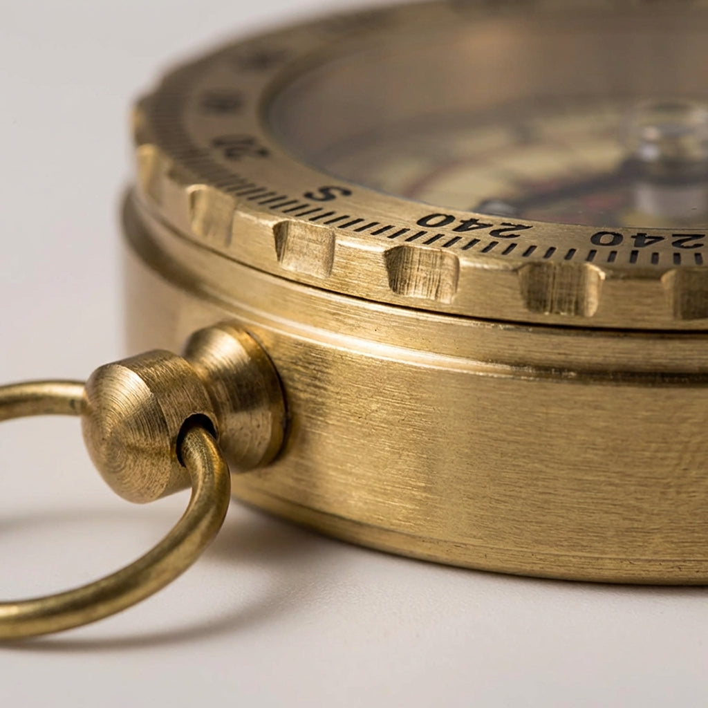 Pocket flip compass with luminous markings and protective cover