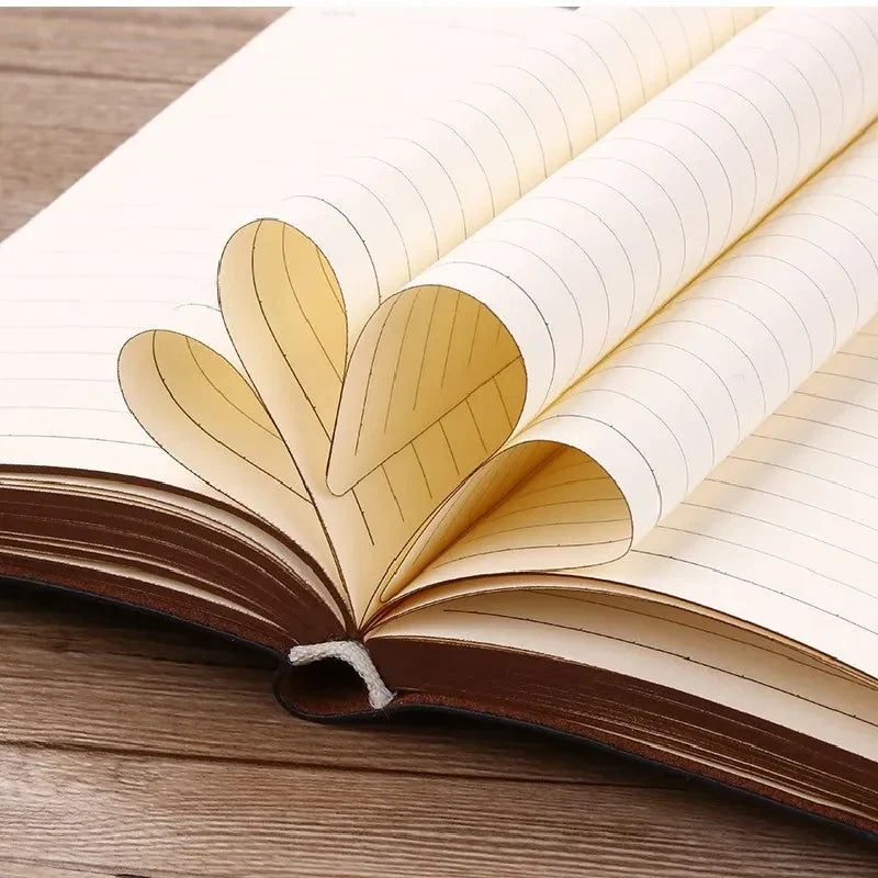 A6 pocket notebook with embossed vintage cover design