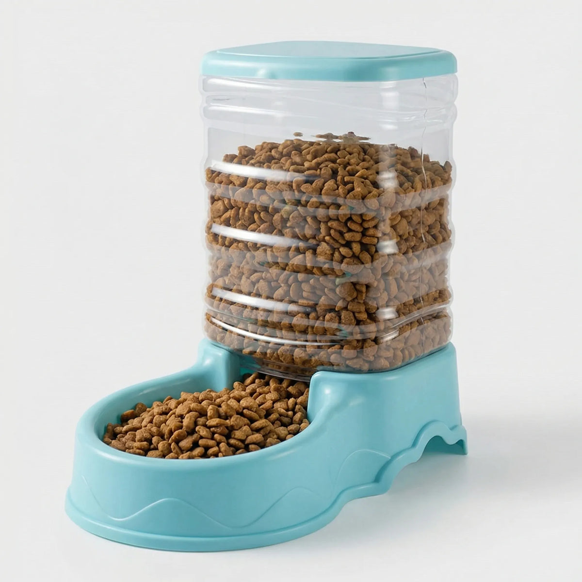 Automatic gravity pet feeder for cats and dogs with 3.8 litre reservoir