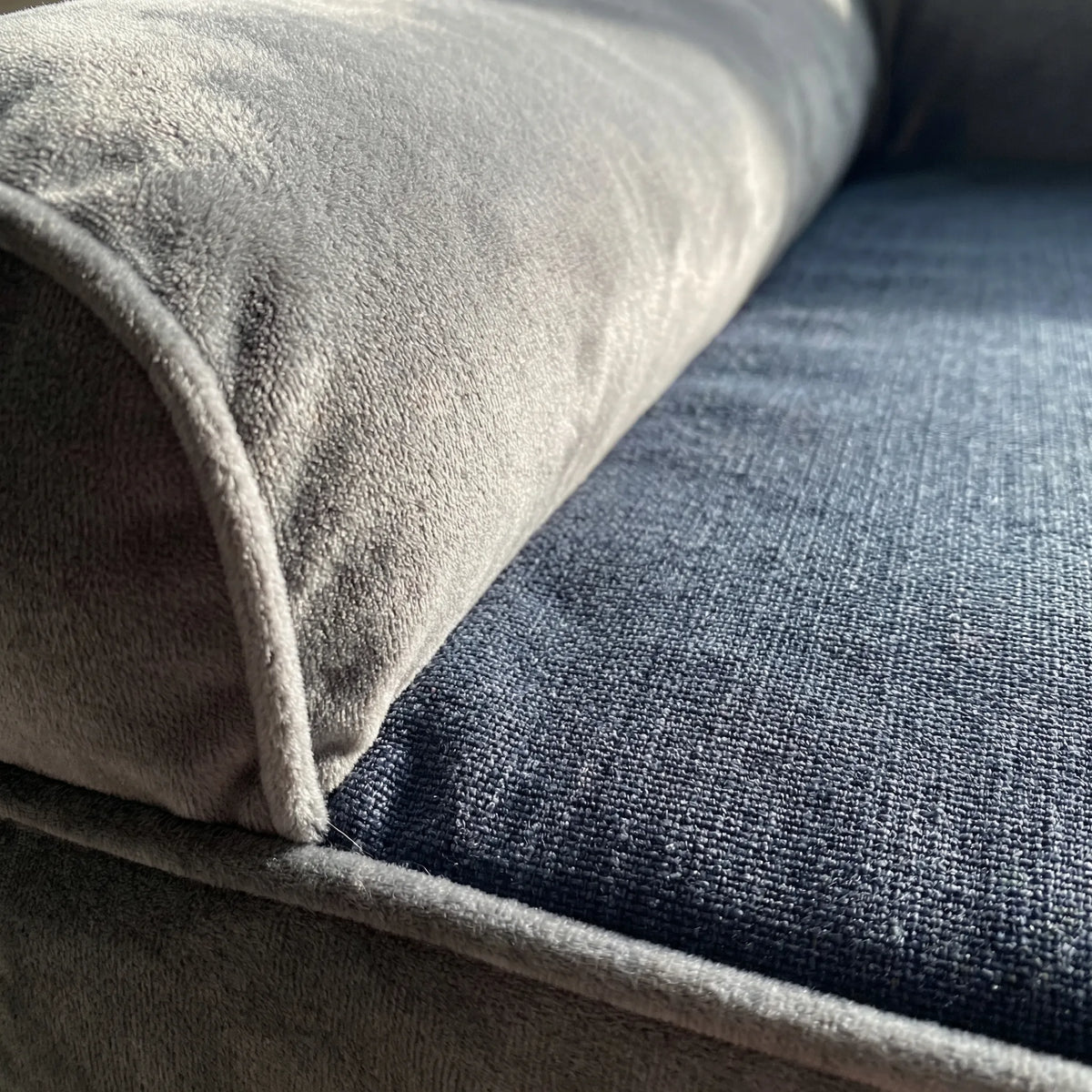 Orthopaedic dog bed sofa-style with washable plush cover and supportive foam