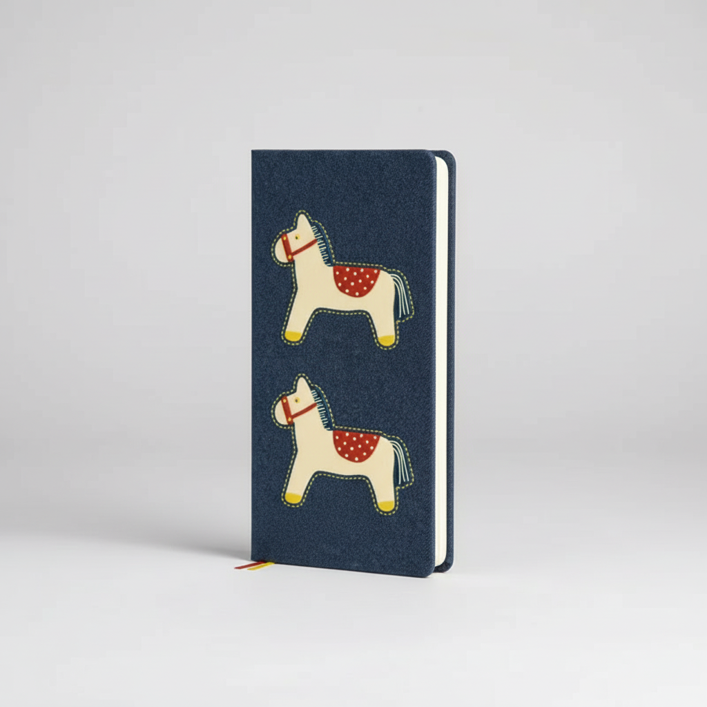 Slim weekly pocket planner with ribbon markers and note sections