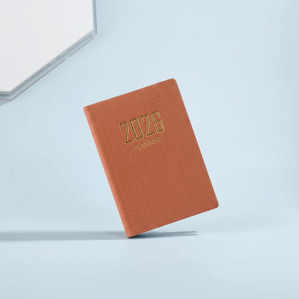 Compact pocket weekly planner with dated pages and mini calendars