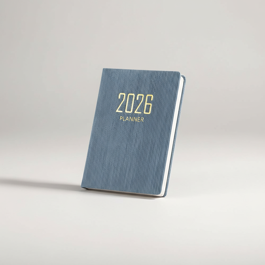 Compact pocket weekly planner with dated pages and mini calendars