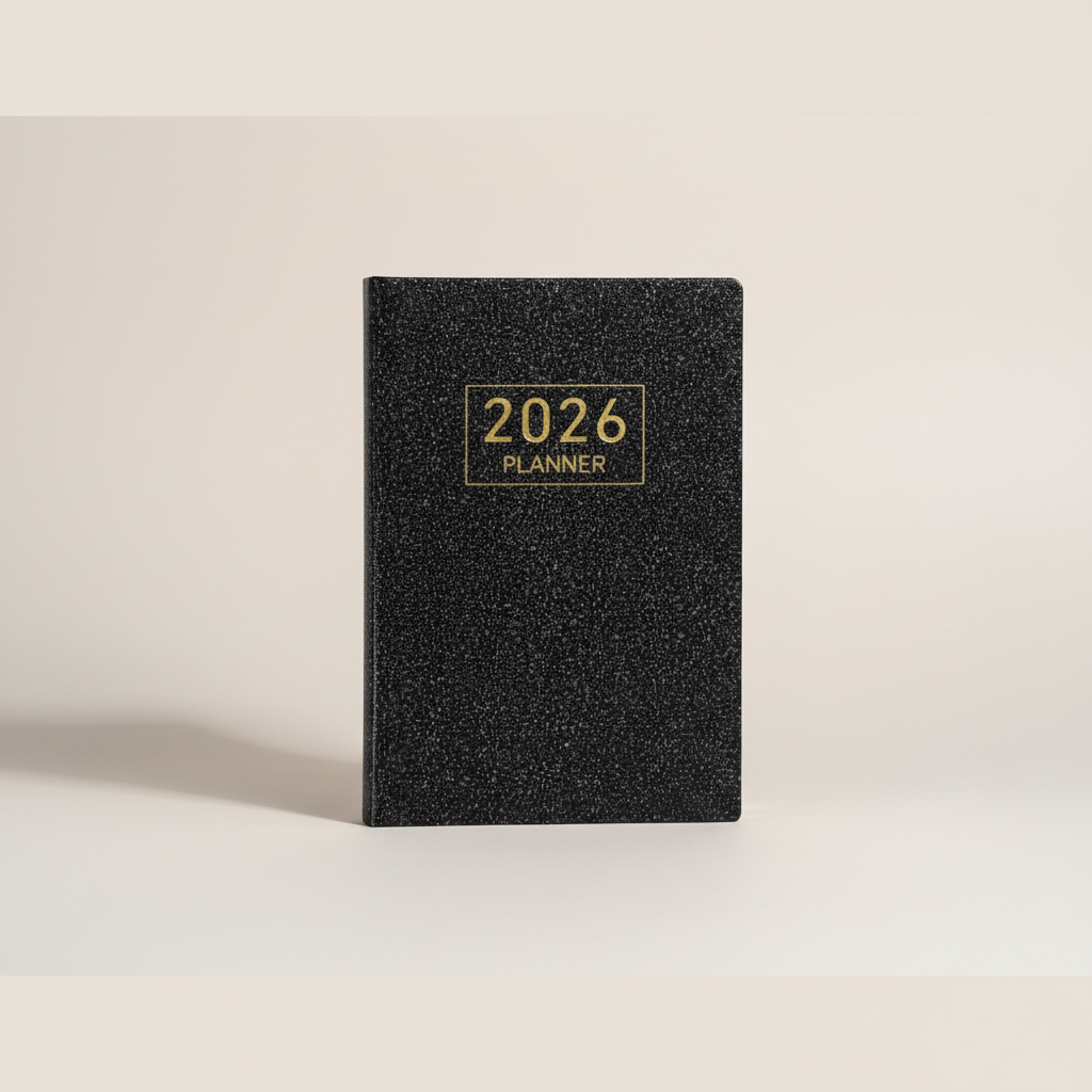 Compact pocket weekly planner with dated pages and mini calendars