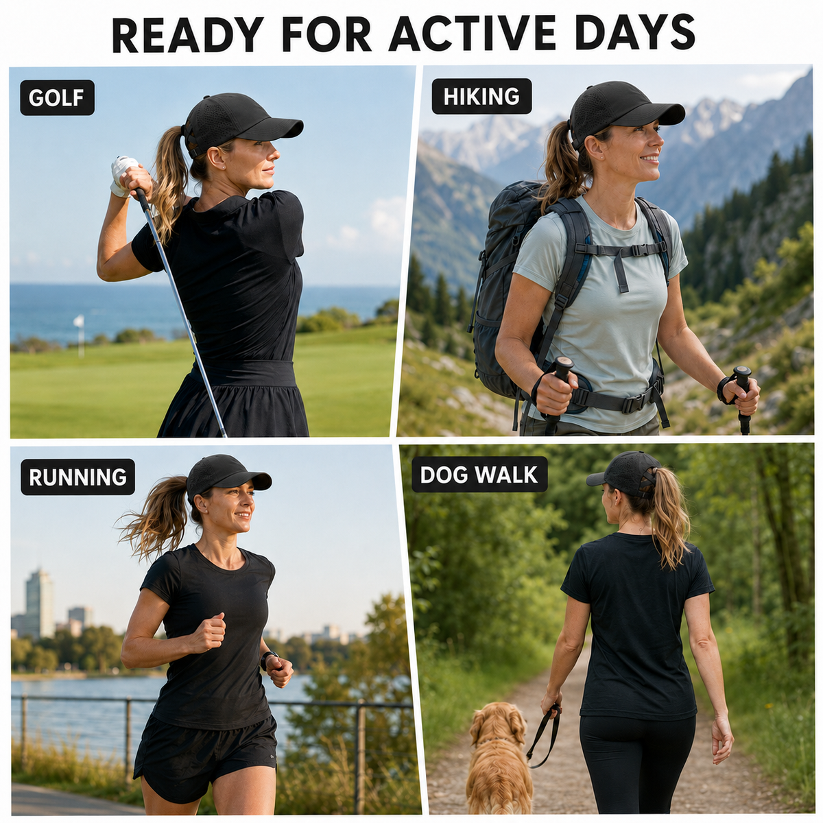 Thrives Outdoor | Ponytaila Crossback Ponytail Sports Cap
