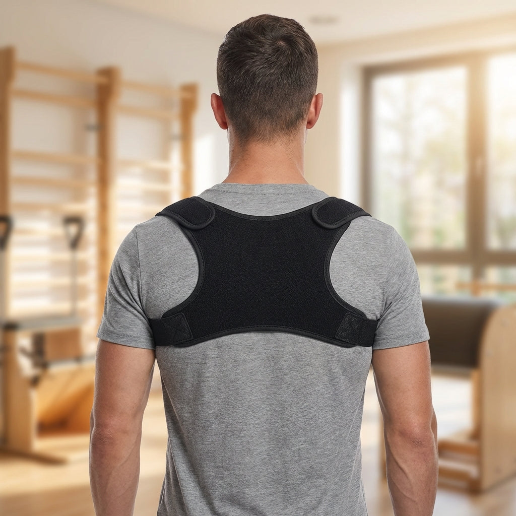 Adjustable posture corrector brace for back support