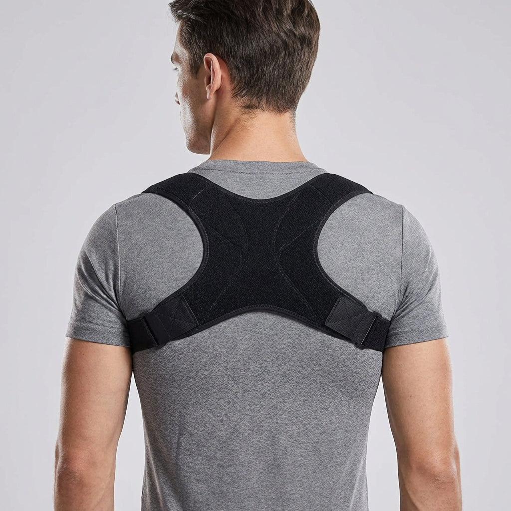 Adjustable posture corrector brace for back support