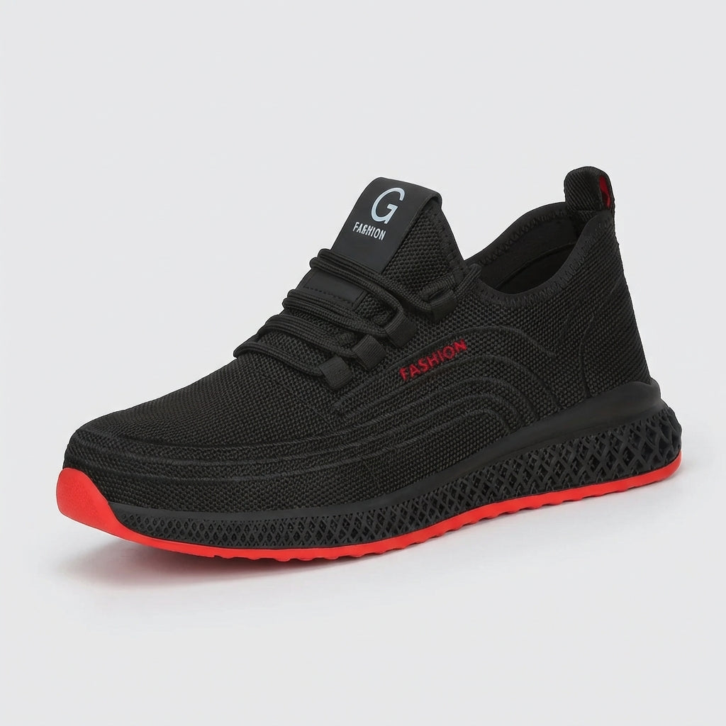 Safety sneakers with reinforced toe protection and slip-resistant sole