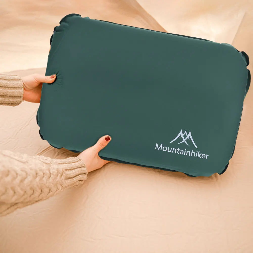 Ultralight self-inflating camping pillow with compact design