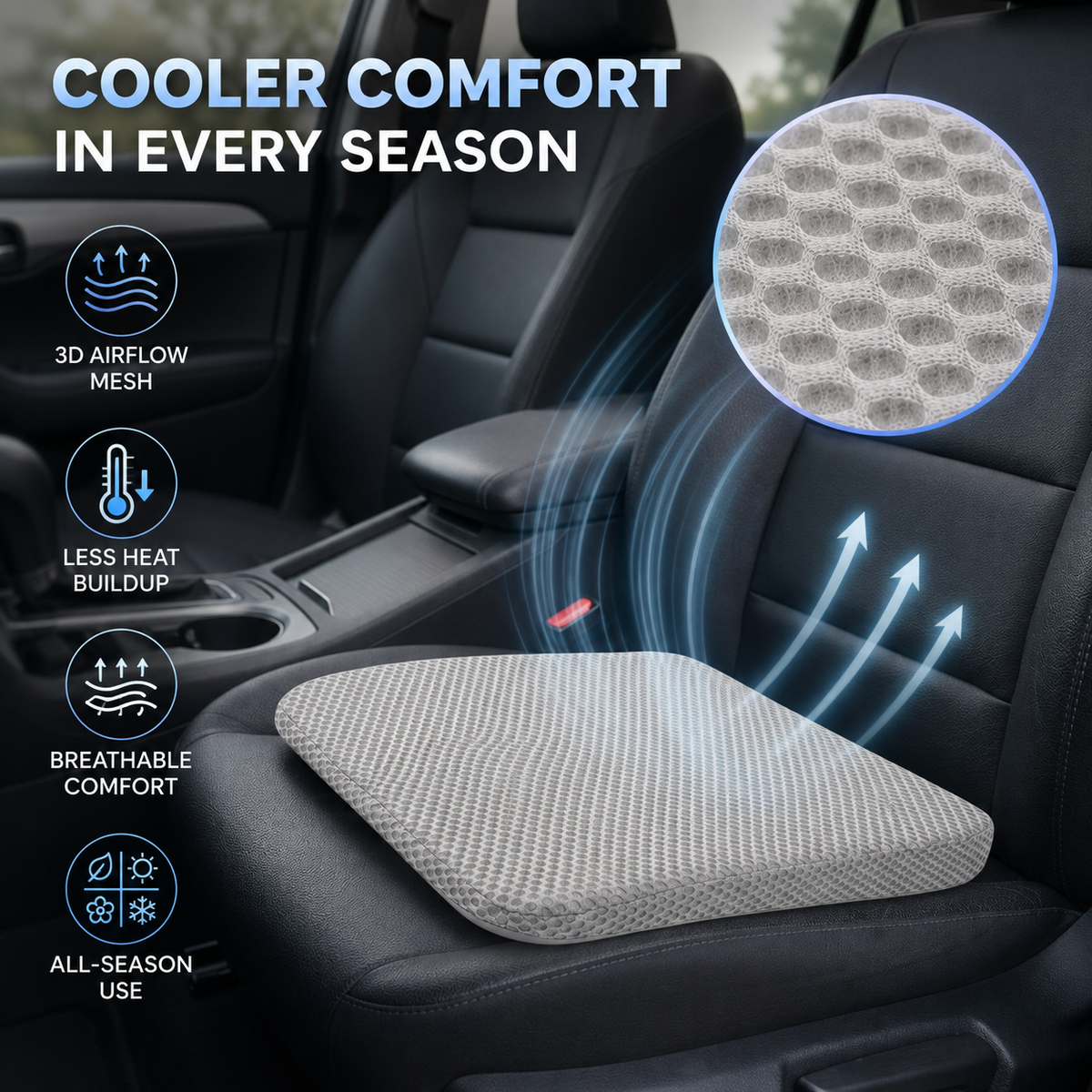 Thrives Outdoor | RideLift Breathable Honeycomb Seat Cushion