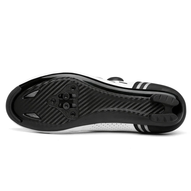 Road cycling shoe with dual rotary dials and Shimano cleat compatibility