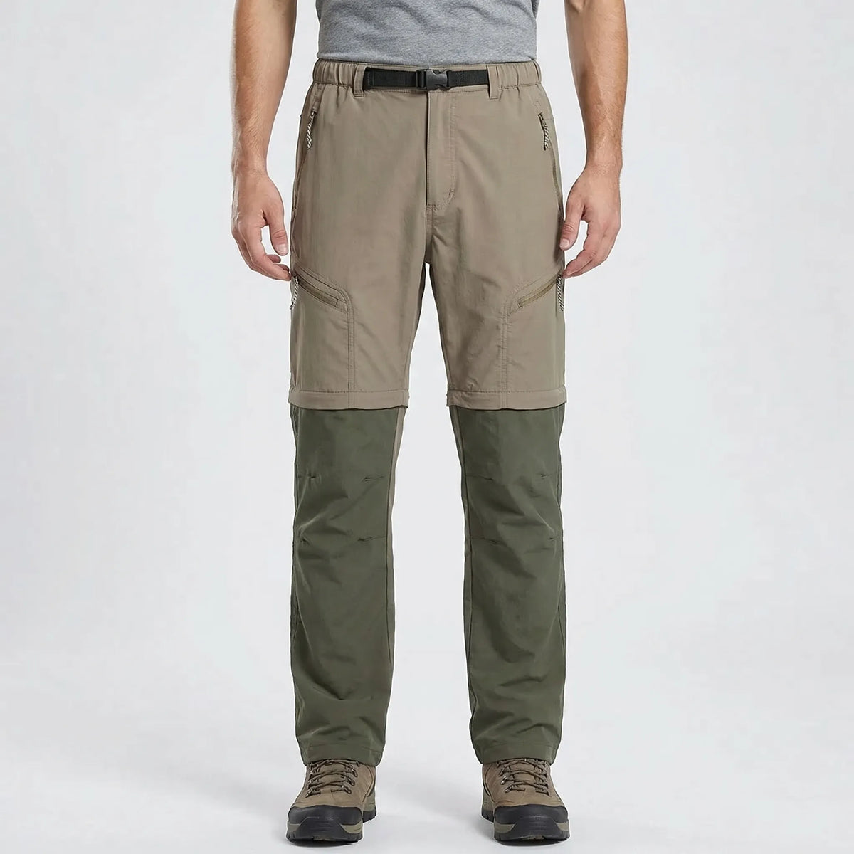 Men's zip-off cargo pants quick-drying convertible for outdoor hiking