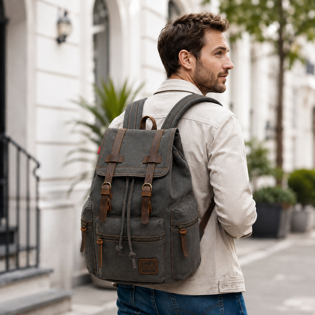Thrives Outdoor | Rovwick Vintage-Style Drawstring Backpack
