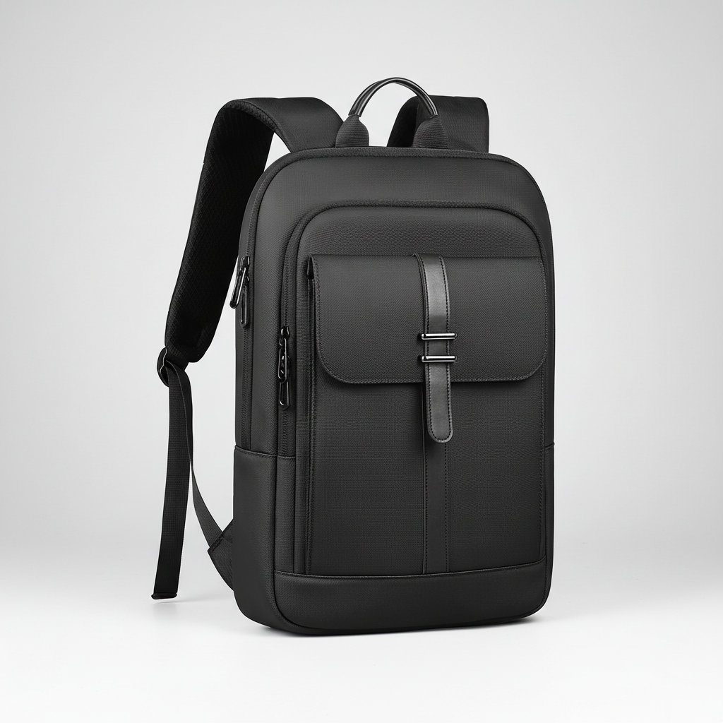 Water-resistant laptop rucksack with anti-theft pocket and padded laptop compartment