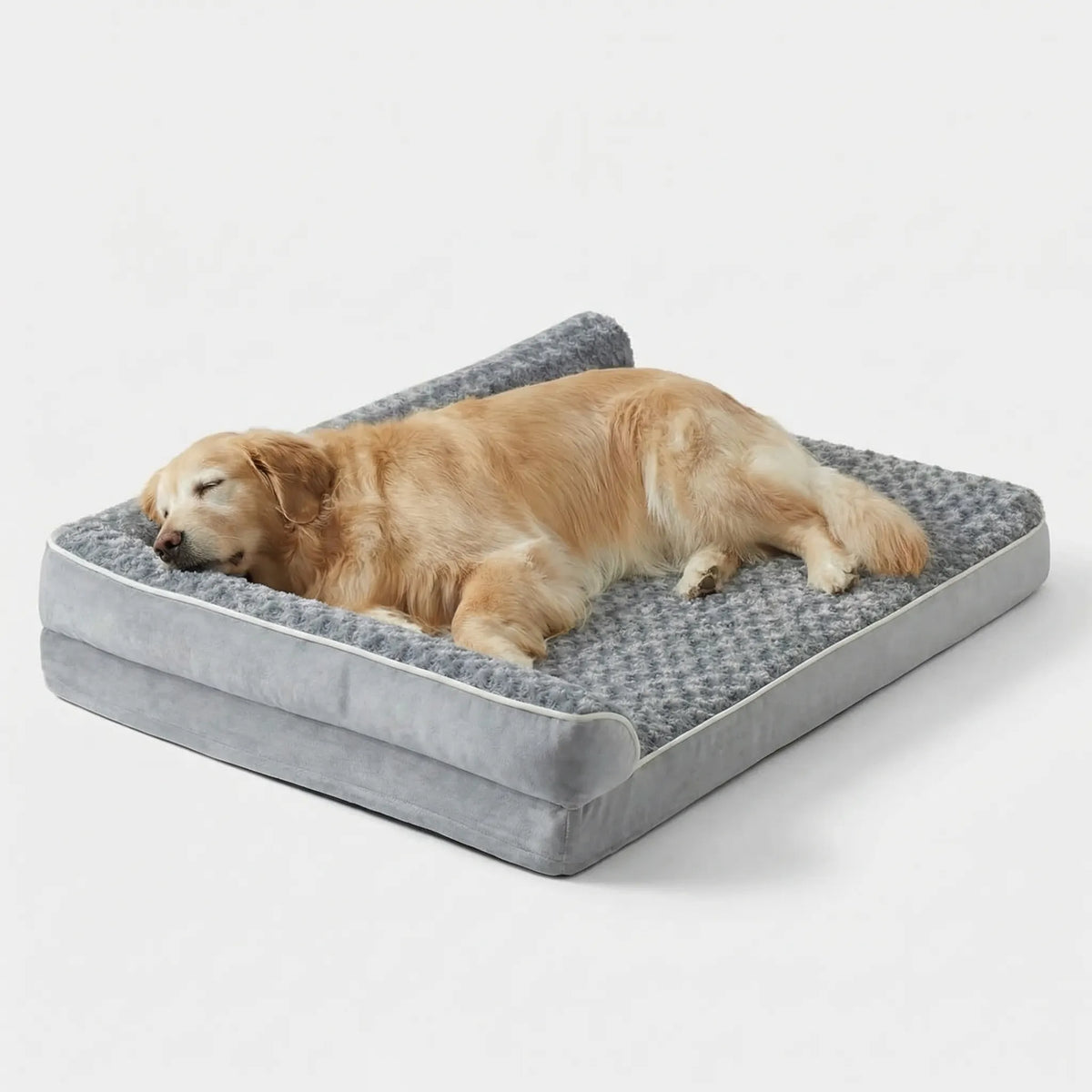 Orthopaedic sofa-style dog bed with supportive foam and washable cover