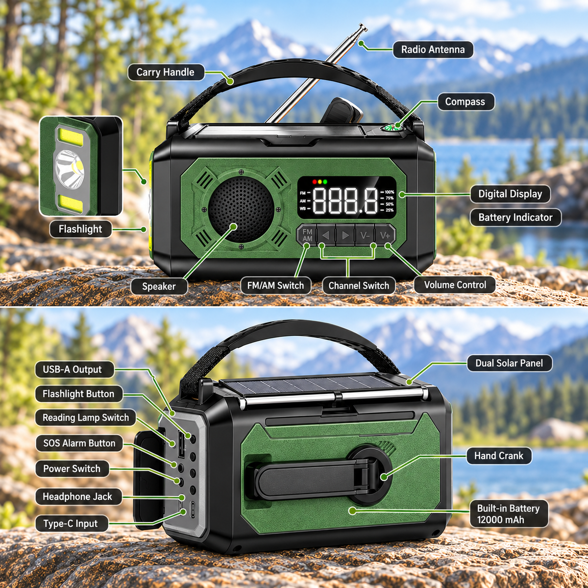 Thrives Outdoor | Solivox Portable Emergency Radio Unit