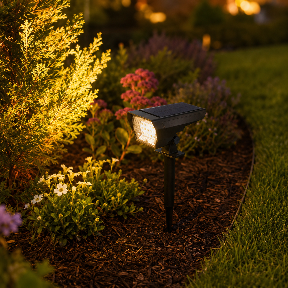 Thrives Outdoor | Soluxen Solar-Powered Outdoor Ground Spotlight