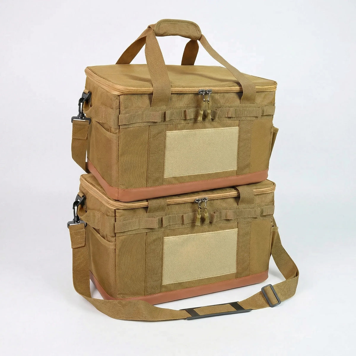 Large foldable camping organiser bag with removable dividers