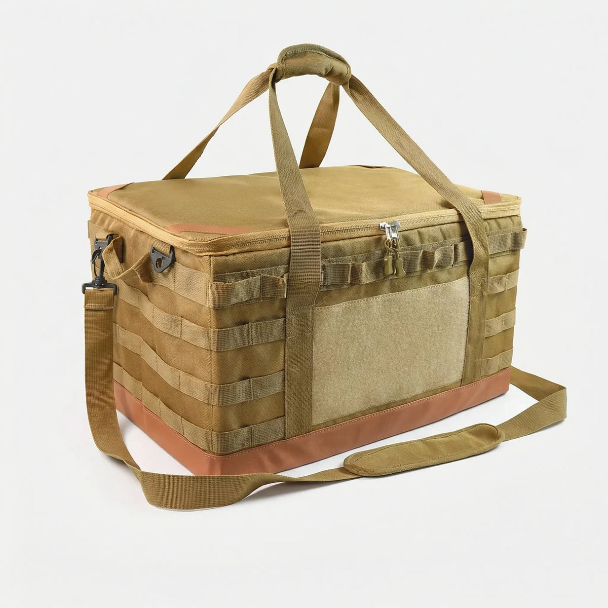 Large foldable camping organiser bag with removable dividers