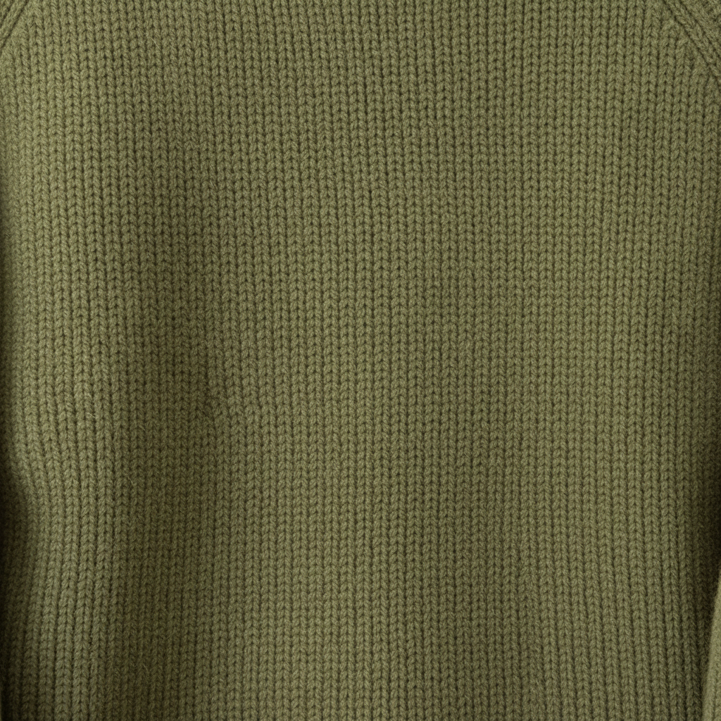 Thick merino wool pullover with raglan sleeves and crew neck
